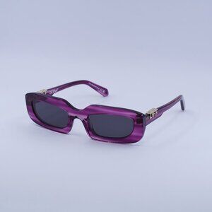 🕶️New Off-White OERI13C RENTON 3707 Sunglasses - Striped Purple Frame